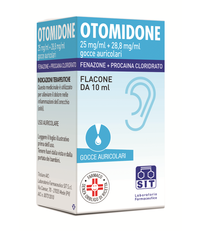 OTOMIDONE*gocce auricolari 10 ml 25 mg/ml + 28,8 mg/ml